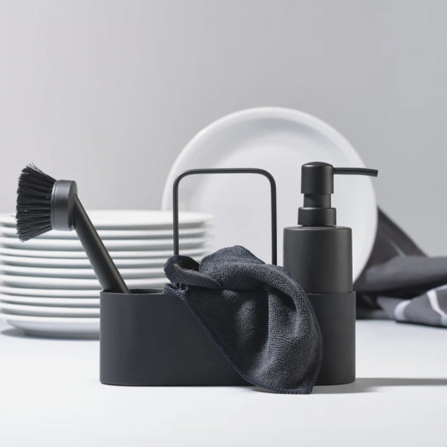 Maison Lipari SINGLES Dishwashing Set Black 22x6.7x19cm/8.7x2.5x7.5"  ZONE.